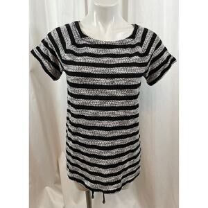 50% OFF Lou & Grey Top Knit Gray Black Crew Draw String